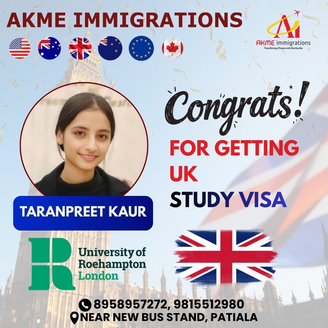 Taranpreet Kaur - UK Study Visa